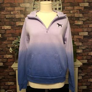 Like new vs pink quarter zip in purple tie dye